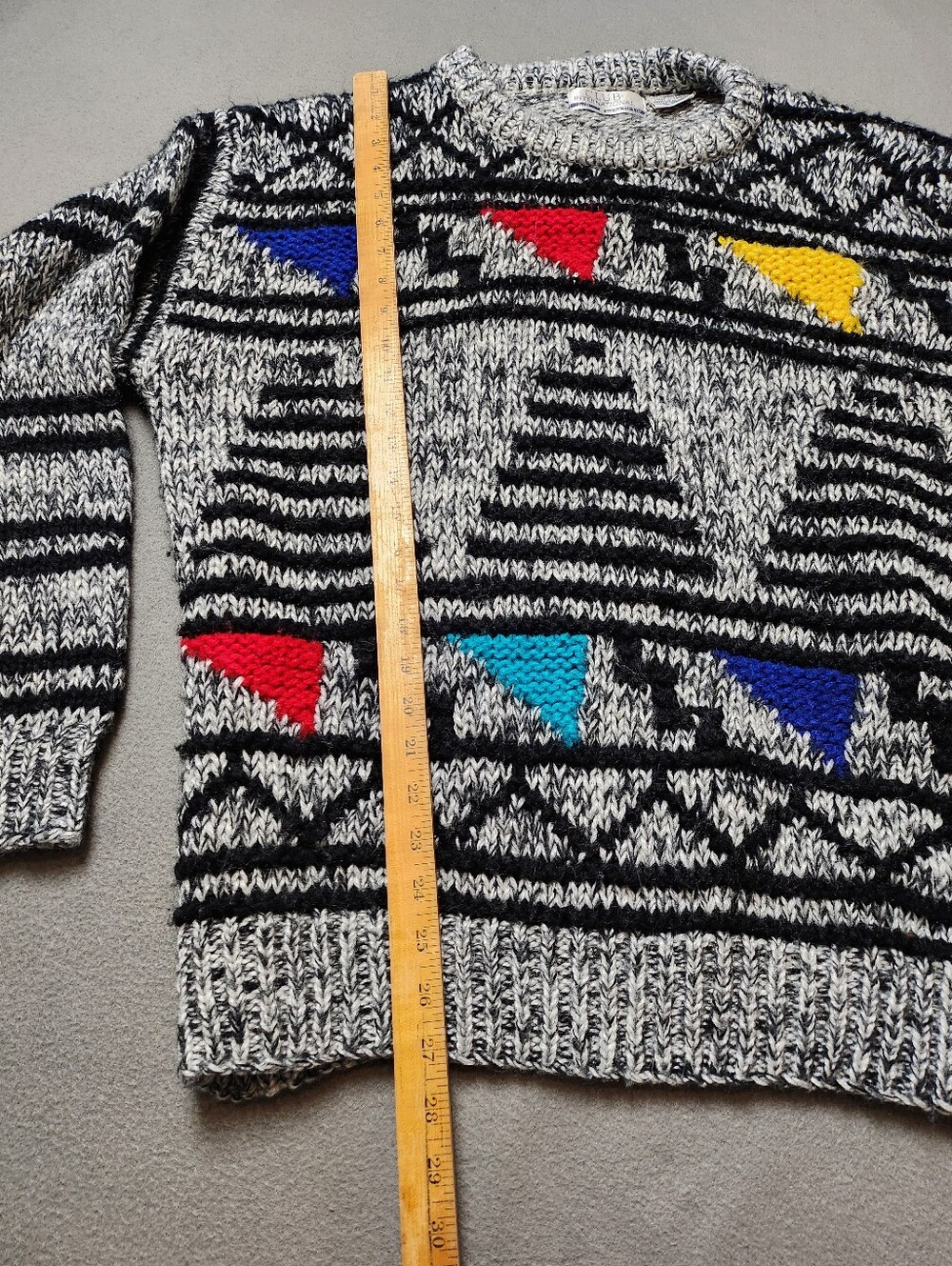 Vintage Club International Men's Geometric Knit Sweater Eclectic Grandpa Artsy - Picture 12 of 12